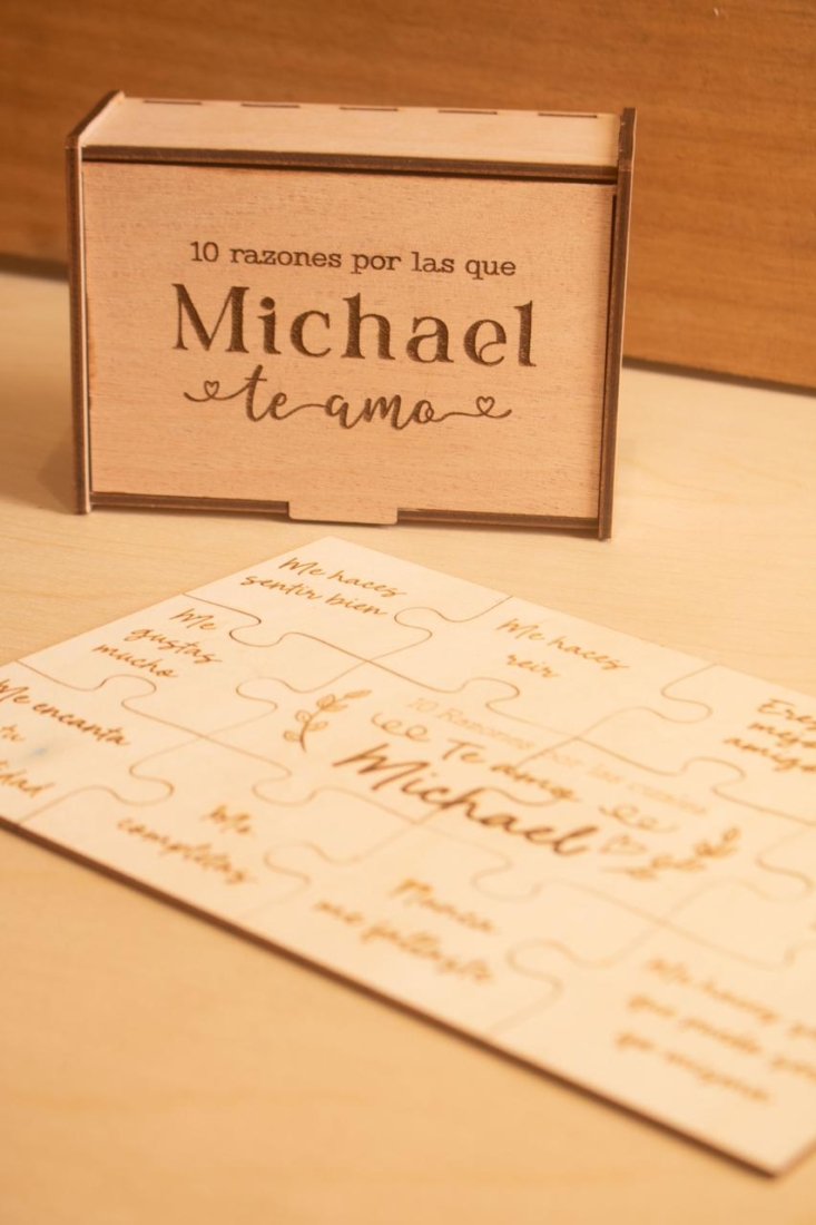 Rompecabezas "10 razones" en Madera