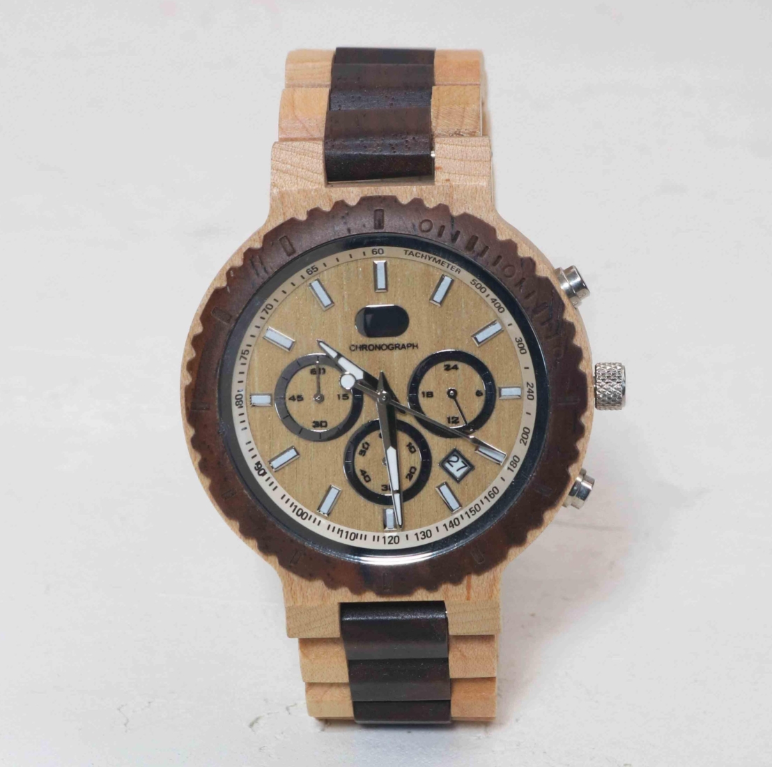 Reloj Madera Maple y Nuez